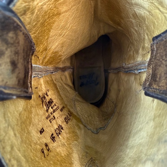 Tony Lama Vaquero Womens size 9 Brown Leather Western Cowboy Boots VF 6004 - Picture 9 of 10